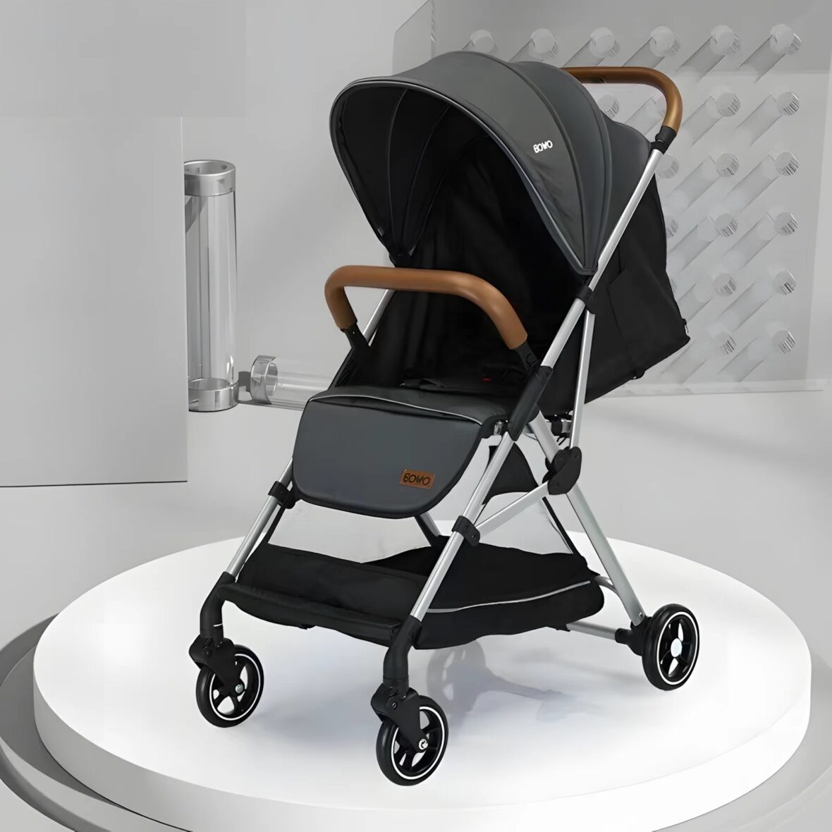 Ninos Bowo Stroller Dark Grey – نينوز بو رمادي غامق
