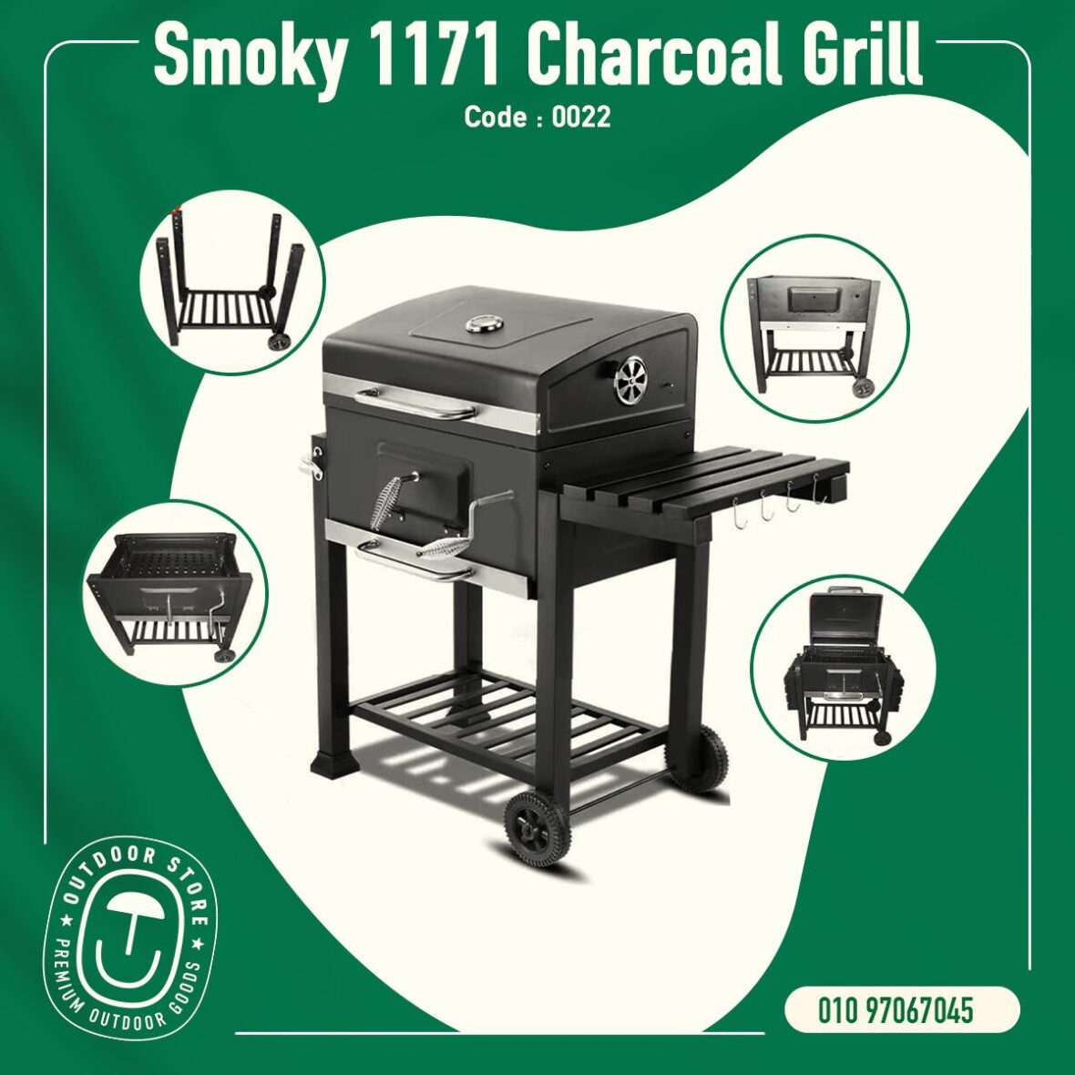 Smoky 1171 Charcoal Grill4