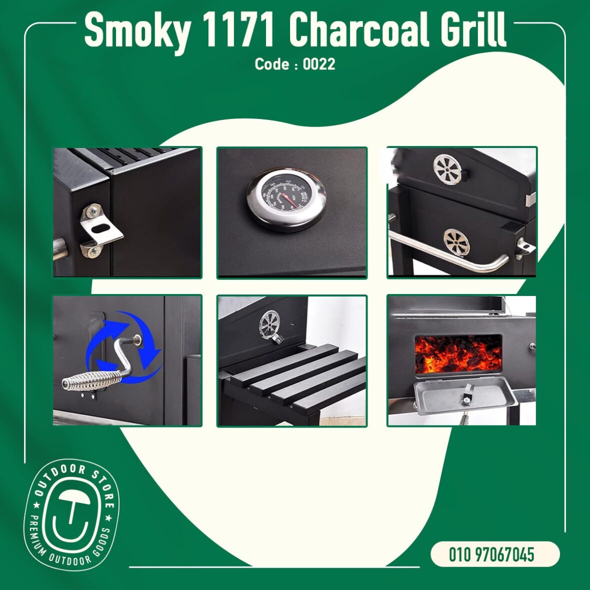 Smoky 1171 Charcoal Grill7